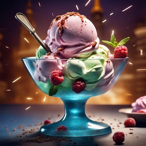 Premium AI Image | Premium delicious gelato ice cream is a frozen ...