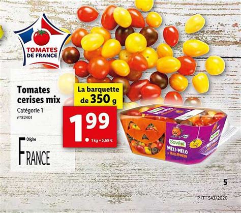 Promo Tomates Cerises Mix Chez Lidl