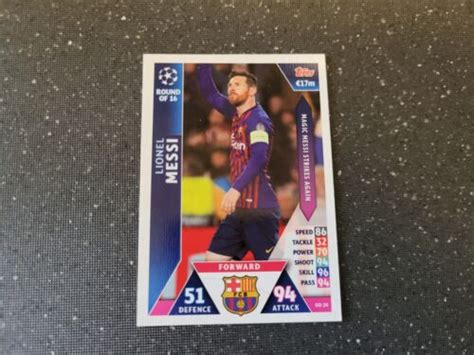 MATCH ATTAX UCL 2018 19 OD 20 LIONEL MESSI BARCELONA ON DEMAND MINT