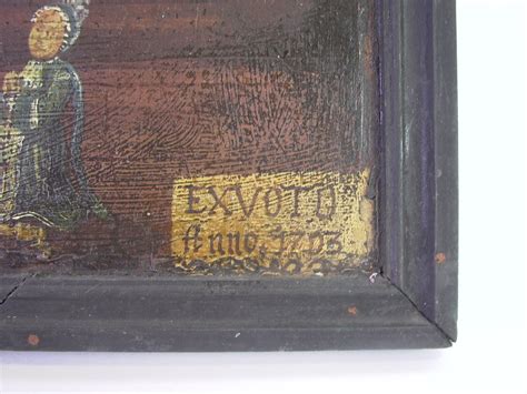 Antikes Votivbild EX VOTO Datiert 1703 EBay