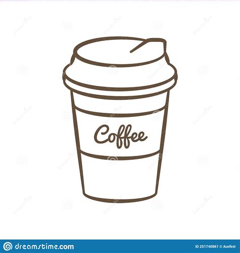 A Cup of Hot Coffee Aesthetic Design Icon Stock Vector - Illustration ...