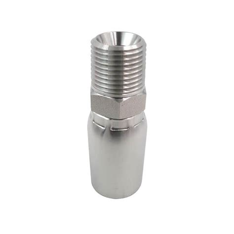 HY Series Stainless Steel Male NPT Rigid Crimp Fittings - QC Hydraulics