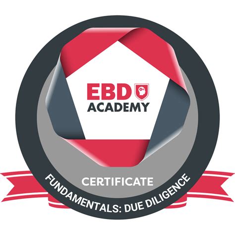 Ebd Academy Fundamentals Due Diligence Certificate Credly