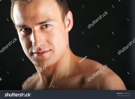 Portrait Naked Muscular Man Isolated On Stock Photo Edit Now