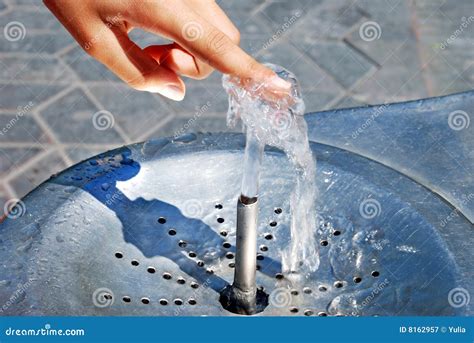 Water drinking fountain stock image. Image of hand, potable - 8162957