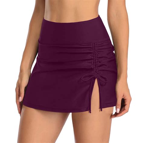 TOWED Swim Shorts Women Women S Swim Skirt High Waisted Bathing Suit Skirt Bikini Bottoms For