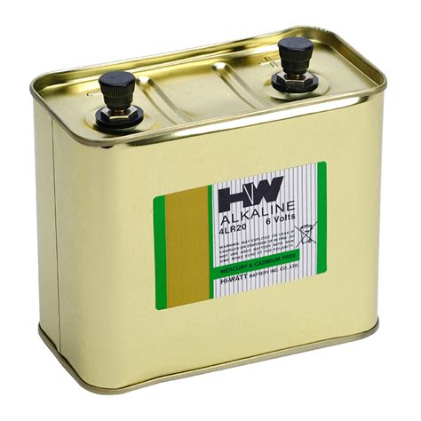 HW BRAND LANTERN BATTERY 6V 4LR25 2 SIZE METAL JACKET Tiger Head Battery