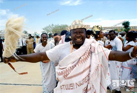 Nigerian Men Attending Tribal Gathering Durbar Cultural Event At