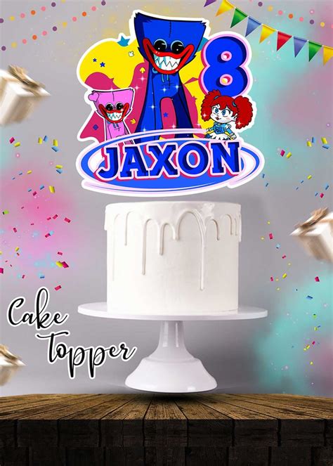 Huggy Wuggy Cake Topper Digital And Printable In 2022 Cake Toppers