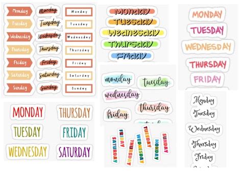 Stickers Days of The Week | PDF