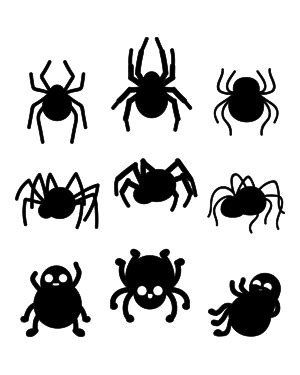 Walking Spider Silhouette Clip Art