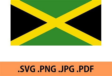 Jamaica Flag SVG Vector - Etsy