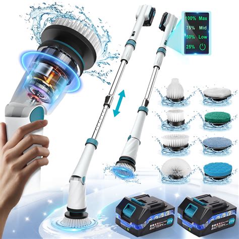 Amiluo Electric Scrubber With Batteries Rpm Electric Spin