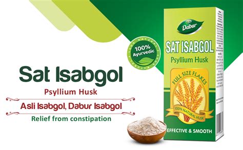 Buy Dabur Sat Isabgol Psyllium Husk 180200 G Rich In Fiber