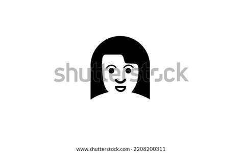 Girl Face Vector Logo Design Stock Vector (Royalty Free) 2208200311 ...