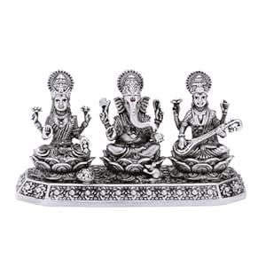 Buy Osasbazaar Sterling Silver Ganesh Ji Laxmi Ji Saraswati Ji Statue