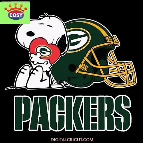 Green Bay Packers Snoopy Love Svg Cricut File Nfl Svg Sport Svg