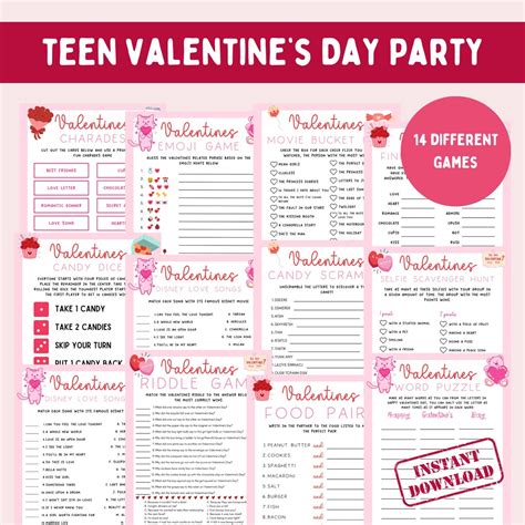 Teen Galentines Day Game Bundle Fun Galentine S Games For Teenage