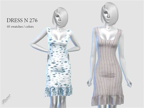 Sims 4 — Dress N 276 By Pizazz — New Mesh Included With Download Base Game 05 Colors Swatches