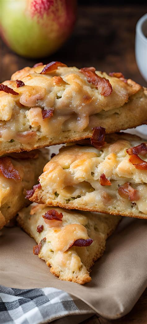 Air Fryer Apple Cheddar Bacon Scones | Recipe | Breakfast brunch