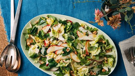 Escarole Pear Parmesan And Basil Leaf Salad Recipe Epicurious