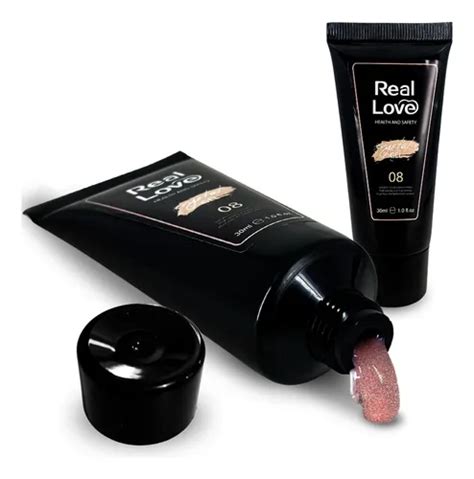 Polygel Gel Real Love Cristal Glitter Anvisa Ml Unha Gel Cor Nude Pink MercadoLivre
