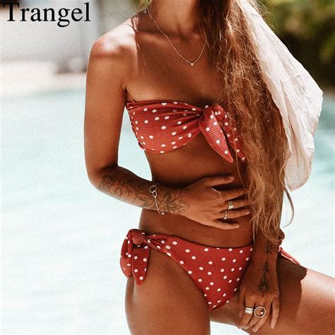 Trangel Swimwear Women Swimsuit Female Bikini Brazilian Striped