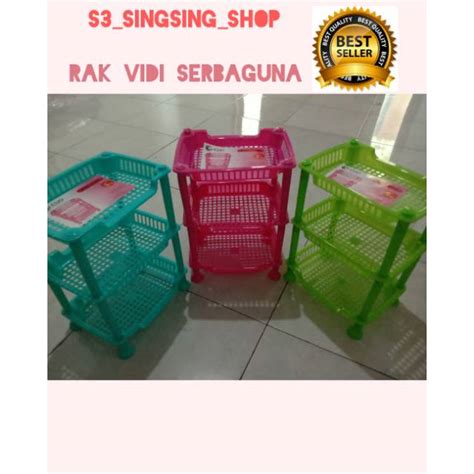 Jual RAK SERBAGUNA TERMURAH VIDI CLIO RAK SUSUN TIGA 3 PLASTIK BENING