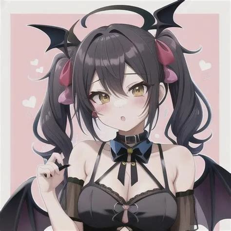 Cute Grunge Anime Girl With Bat Wings Anime Pfp Hd Openart