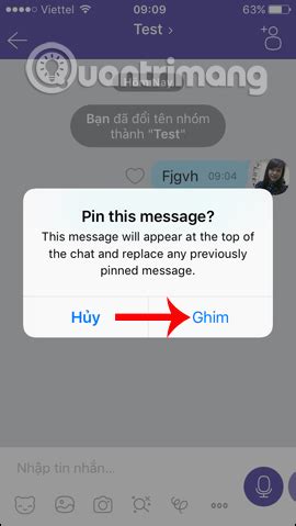 Cách ghim tin nhắn cho nhóm chat trên Viber Trang Công Nghệ