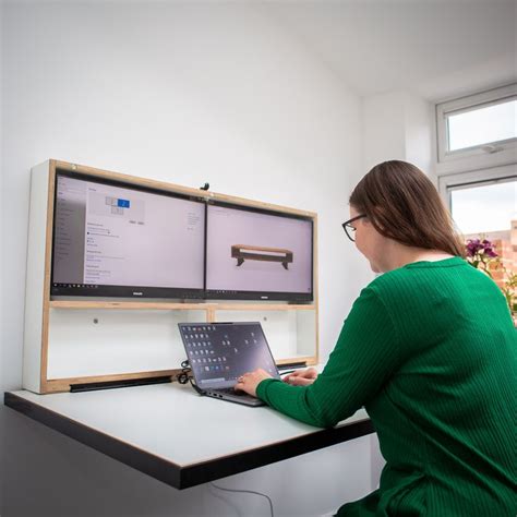 The World S Best Wall Mounted Folding Desk With Monitors Design Desks