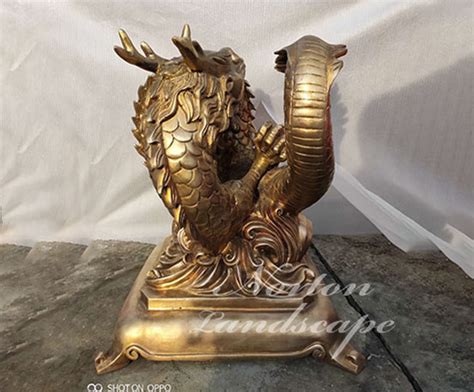 Modern home decoration table decoration metal brass dragon sculpture