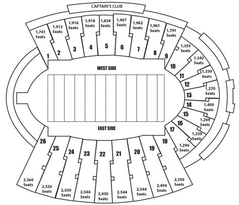 Sun Bowl Seating Chart | Printable Templates Free