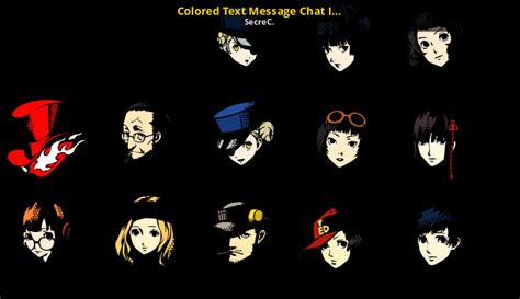 Colored Text Message Chat Icons Persona 5 Mods