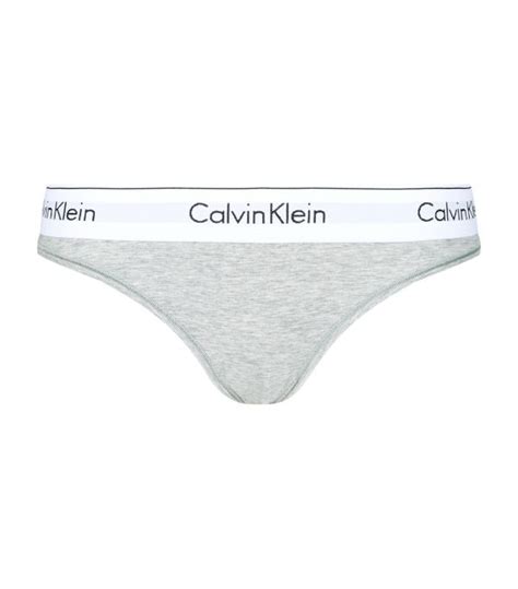 Womens Calvin Klein Grey Logo Bikini Briefs Harrods UK