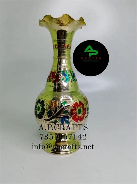 Metal Vases Colored Brass Flower Vase Size Small At Rs In Moradabad