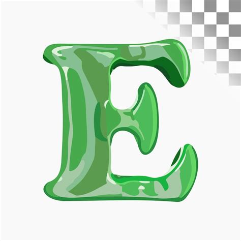 E Diseño De Letras Elegante Fuente Pintura Al óleo Verde Alfabeto Vector Premium