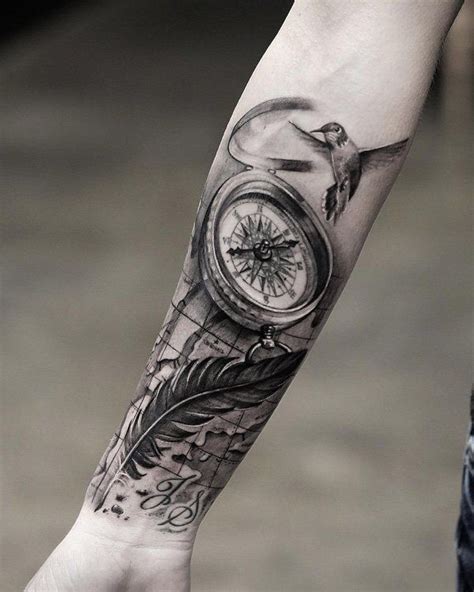 100 Awesome Compass Tattoo Designs Cuded Compass Tattoo Design