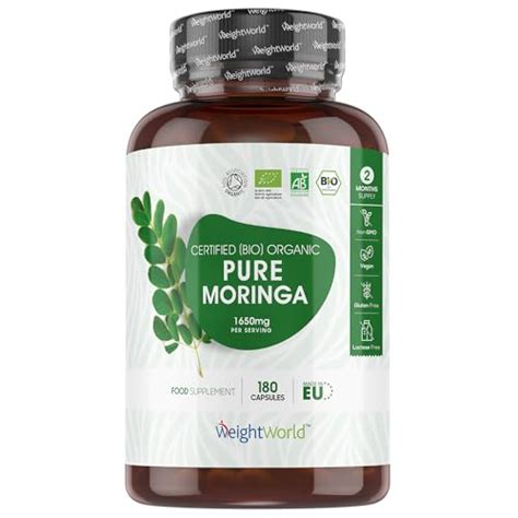 Moringa Capsules 2 Months Supply 180 Moringa Powder Organic