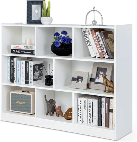 Giantex Cube Bookcase Freestanding Tier Open Bookshelf Modern