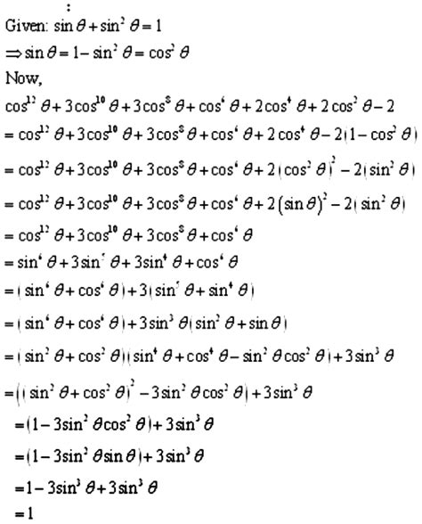 65 If sinθ sin 2θ 1 find the value of cos 12θ 3cos 10θ 3cos 8θ cos 6θ