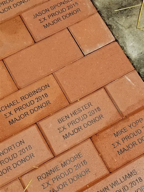 Memorial Brick Donation Sigma Chi Proud Capital Campaign