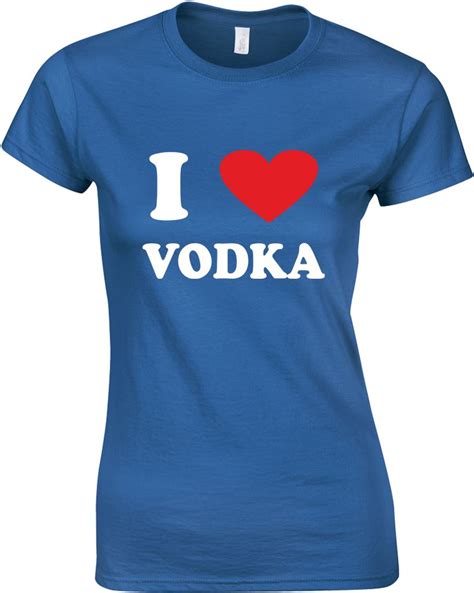 I Love (heart) Vodka, Ladies Printed T-Shirt | eBay