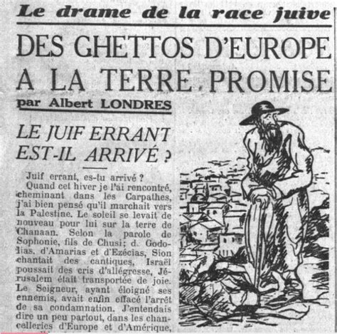 Albert Londres Le Juif Errant Est Arriv K Les Juifs Leurope