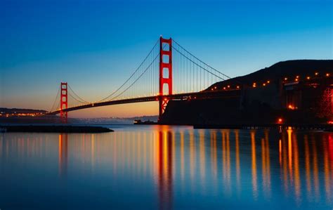 Golden Gate Bridge At Dusk