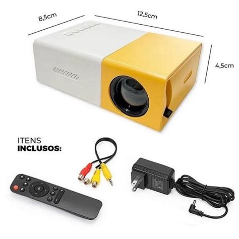 Mini Projetor Led Yg 300 Portatil Full Hd 600 Lumens Usb Hdmi Filmes