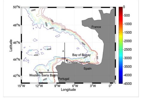 1 Bay Of Biscay And Western Iberia Basin Bathymetry A Meridional