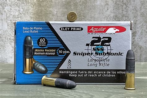 Aguila 22lr 60gr Sniper Subsonic Eley Primed 50rd Box