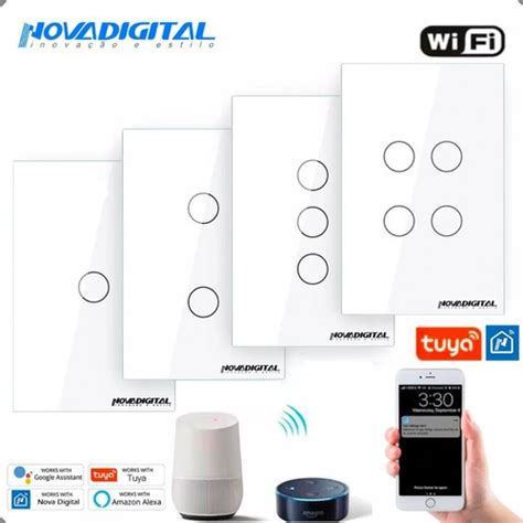 LITE WS4 W Interruptor inteligente Lite Smart 4 Botões Touch Wi Fi