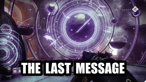 The Last Message Oracle Engine Dialogue Week 23 Destiny 2 Youtube